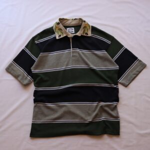 leafy green rugby polo